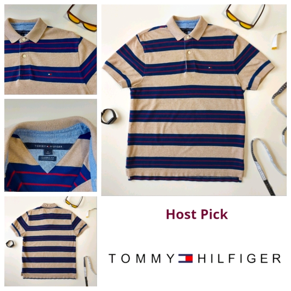 Tommy Hilfiger 👌 Classic Fit Stripped Polo Medium